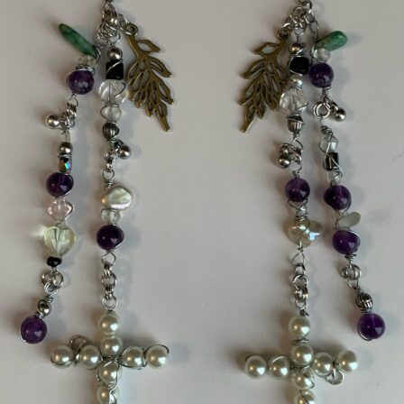 Pearl cross amethyst