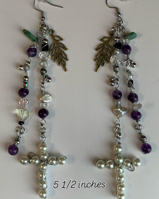 Pearl cross amethyst