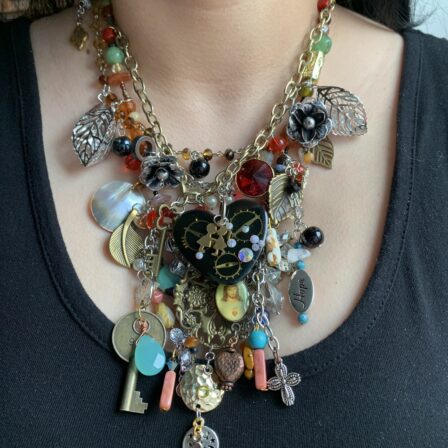 Cluttered junk necklace four