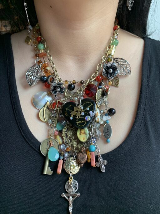 Cluttered junk necklace four