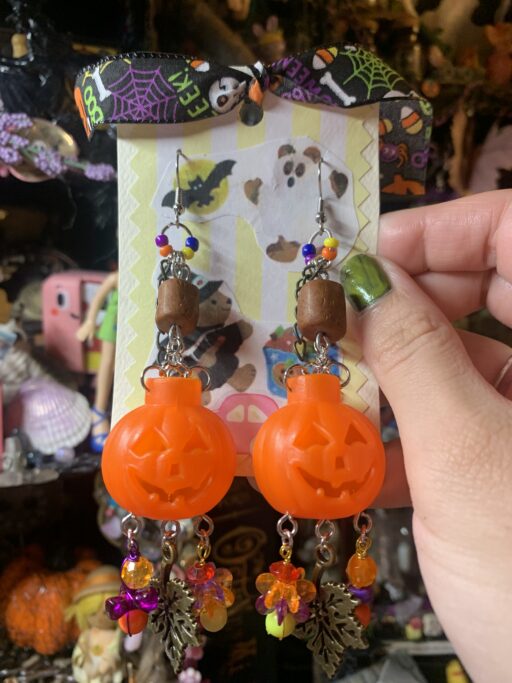 Jack o lantern earrings