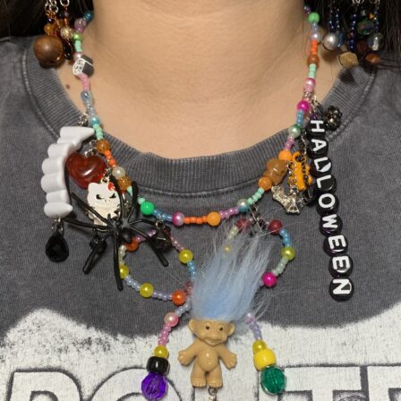 Happy blue Halloween trolls