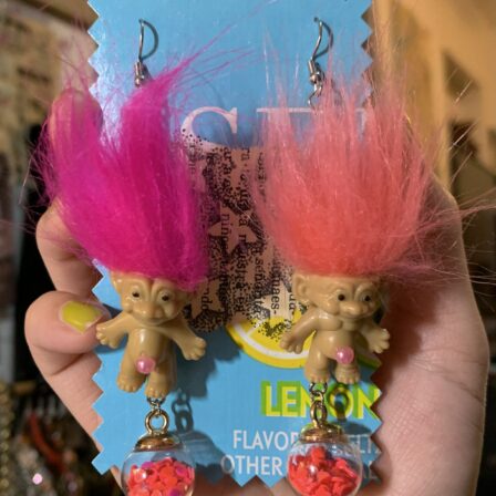 Hot pink and red trolls sphere