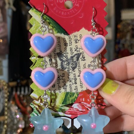 Blue and pink hearts