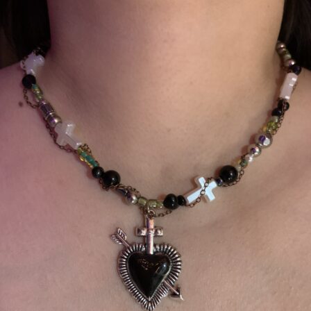 Black and green Heart